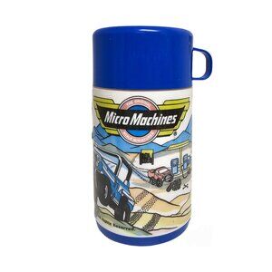 80s Micro Machines . Aladdin insulated food jar . thermos for hot or cold